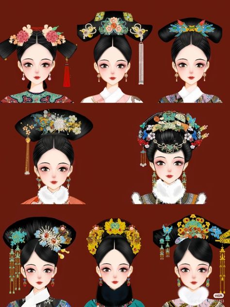 Qing Dynasty Hairstyles, Qing Dynasty Hair, Dynasty Hairstyles, Pretty Hair Cuts, Drawing Challenges, Ancient Chinese Dress, Mbti Character, Hairstyles Women, Chinese Hairstyle