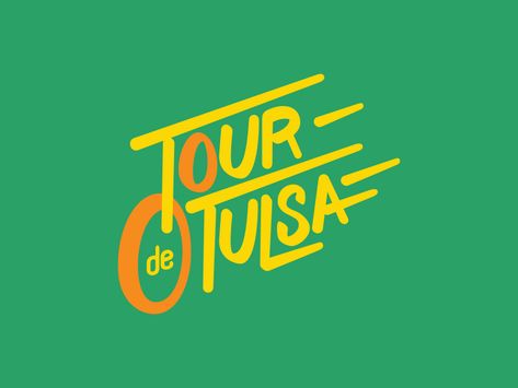 Logo and identity for Tour de Tulsa cycling event by Russell Wadlin Travel Agency Logo, Cycle Logo, Cycling Event, Type Inspiration, Logo And Identity, Campaign Logo, Community Logo, Online Logo Design, Event Logo