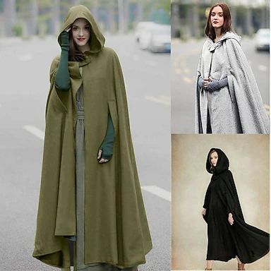 Vintage- Online Shopping for Vintage - Retail Vintage from LightInTheBox Monk Fashion, 40s Dresses, Long Hooded Cloak, Mantel Cape, Fantasy Ball, Cape With Hood, Mode Mantel, Hooded Wool Coat, Cape Cloak