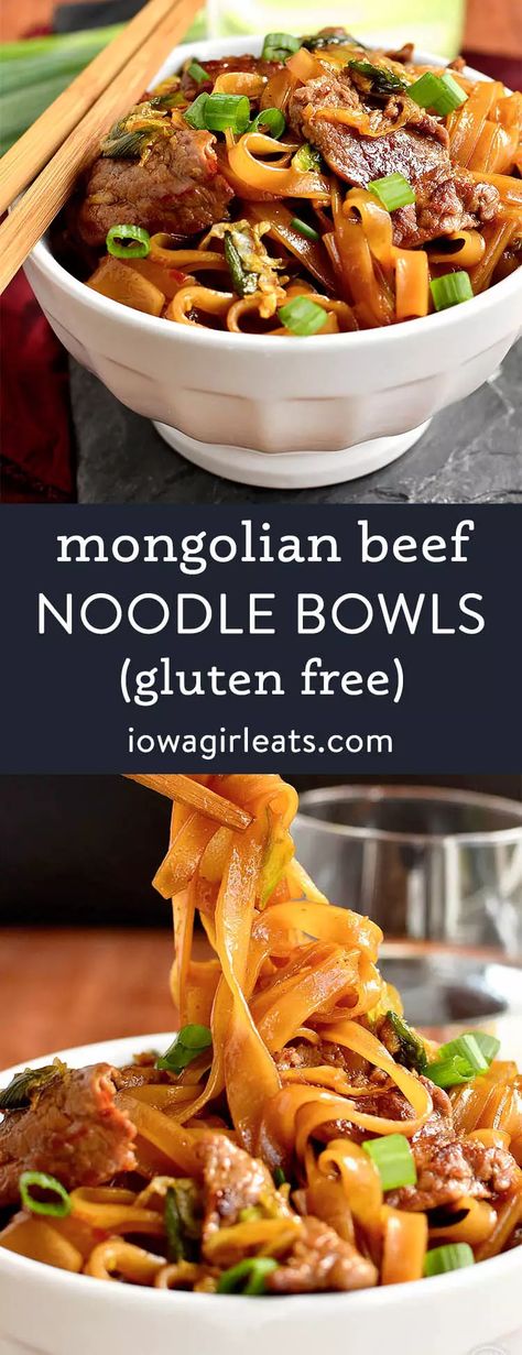 Iowa Girl Eats, Mongolian Beef, Munnar, Beef And Noodles, Noodle Bowls, Noodle Dishes, Asian Cooking, Rice Noodles, Beef Dishes