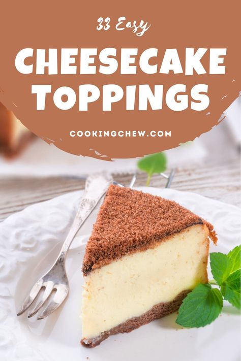 If you love cheesecake in all forms and flavors, unless you’re a plain Jane, then you’ve come to the right place for the best cheesecake toppings! Costco Cheesecake Makeover, Plain Cheesecake Topping Ideas, Toppings For Cheesecake, Cheesecake Toppings Sauces, Cheesecake Different Flavors, Types Of Cheesecake, Cheesecake Types, Personal Sized Cheesecake, Cheesecake Topping Ideas