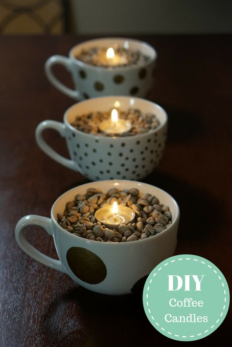 Diy Coffee Scented Candle, Coffee Bridal Shower, Coffee Scented Candles, Coffee Party, Diy Candles Scented, Candle Crafts Diy, Coffee Bar Home, Coffee Theme, Dekor Diy