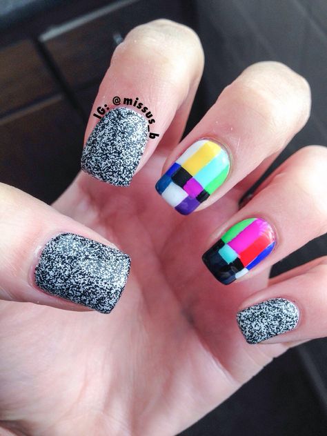 Static Nails, Really Cute Nails, Nail Swag, Funky Nails, Dope Nails, Swag Nails, How To Do Nails, Stylish Nails, Makeup Nails