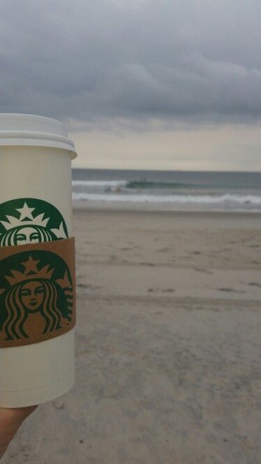 Coffee on the beach Starbucks Hot, Beach Aesthetic, Hot Coffee, Galaxy Wallpaper, Aesthetic Pictures, Coffee Cups, Coffee, Memes