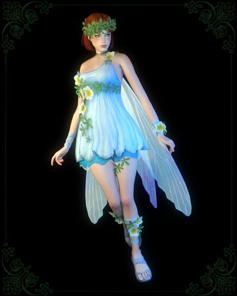 Tinkerbell Outfit, Magic Clothes, Disney Challenge, Fairy Outfit, Fairy Hair, Fairy Dresses, Sims 4 Collections, Sims 4 Cas, Sims 4 Game