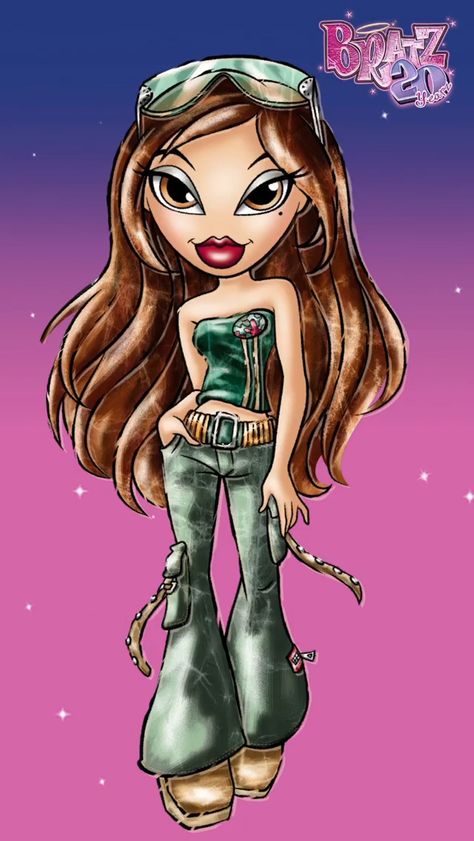 Rare and fully new Bratz images from the never released lines. In the phone wallpaper format. - YouLoveIt.com Bratz Doll Canvas Painting, Yasmin Bratz Aesthetic, Bratz Artwork, Bratz Core, Las Bratz, Bratz Art, Bratz Wallpaper, Mario Svg, Bratz Characters