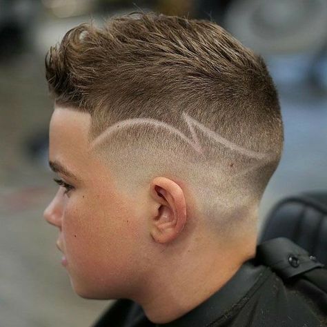 Faded Taper, Boys Haircuts With Designs, Hair Designs For Boys, Fohawk Haircut, Trendy Boys Haircuts, Boys Fade Haircut, Boys Haircut Styles, Baby Haircut, Boy Haircuts Short