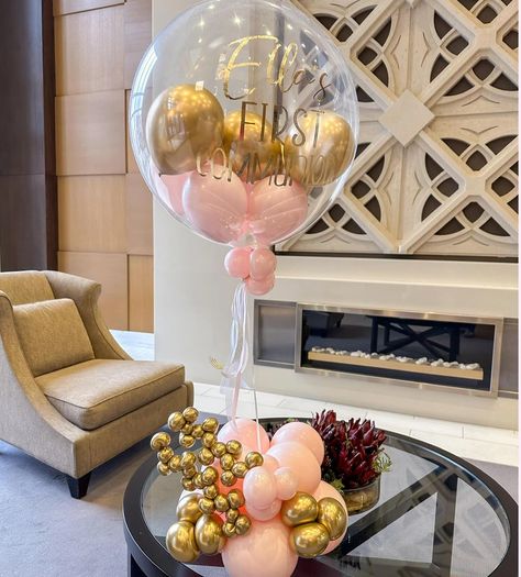 Celebrate life’s sacred moments with our charming balloon designs for baptisms and communions! A combination of simplicity and uniqueness to make your special day unforgettable! Please DM us, and we will be happy to provide a quote, or send us an email with your request at hello@myblushpeony.com #torontoballoons #gtaballoons #gtaballoonsdelivery #kleinburgballoons #mississaugaballoons #northyorkballoons #mississaugamoms #torontomoms #richmondhillmoms #balloonbunches #baptism #communion #... Balloon Designs, Chic Birthday, Birthday Centerpieces, Father Birthday, Balloon Centerpieces, Celebrate Life, Balloon Design, Event Themes, Personalized Decor