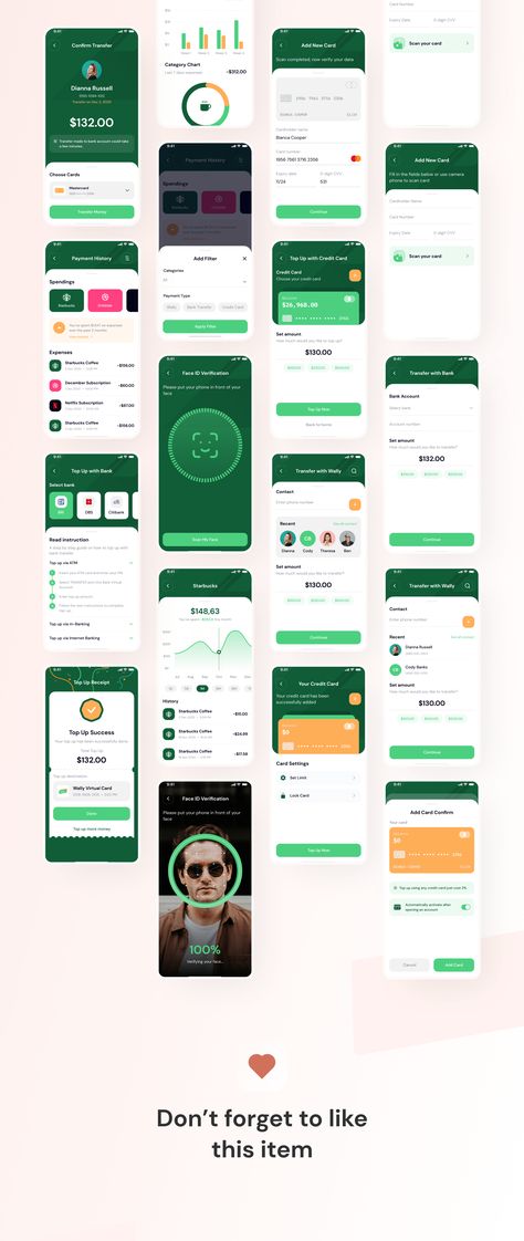 Wepay App - Modern E-wallet App - is a High-Quality and Atomic UI Design Kit. Suitable for industry : - E-wallet App - Finance App - E-banking App - Payment App Perfect match for Website and Mobile UI Application & Useful Scene Creator. This set will be very useful for Designers, Developers, Startups and Design Agencies to speed up the design process. Mobile Payment Ui, Ux App Design, App Design Layout, Wallet Design, Finance App, Banking App, Mobile Ui Design, App Design Inspiration, Mobile App Ui