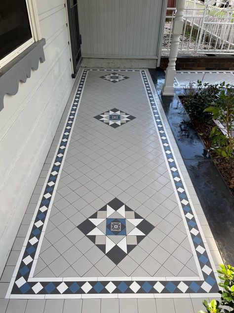 Tessellated Gallery 43 - Renditions Tiles Terrace Tiles Outdoor, Tiled Porch, Porch Renovation, Balcony Tiles, Terrace Tiles, Front Verandah, Exterior Tiles, Porch Tile, Exterior Wall Tiles