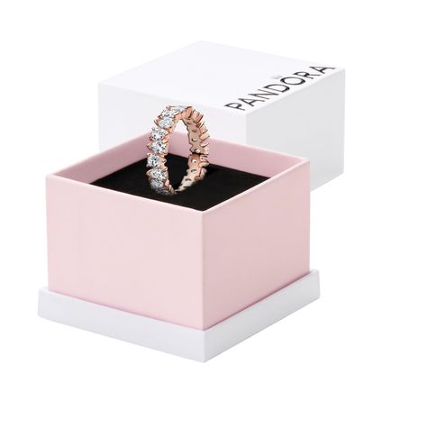 PRICES MAY VARY. Rose Gold Ring: This elegant ring features pear-shaped stones in alternating directions all the way around the band, creating visual interest PANDORA Timeless Collection: A timeless, elegant, and versatile collection with sparkling stones as their centerpiece, for those you cherish and those that cherish you Features CZ: Cubic zirconia could be said to be the jewel in PANDORA's crown, making up the majority of stones we use in our jewelry because it optically looks like a diamon Pandora Rings Rose Gold, Pandora Rings On Hand Stacked, Crown Making, Gold Ring For Women, Hand Rings, Pandora Rings, Stackable Ring, Elegant Ring, Girly Jewelry