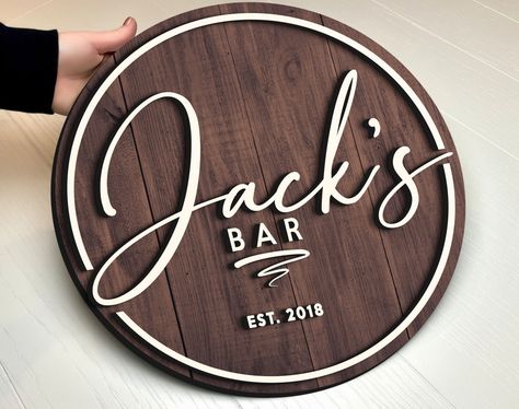 Wooden Bar Signs, Cricut Bar Signs, Bar Sign Ideas, Bar Signs For Home, Camping Signs Diy, Cnc Signs, Apaneca, Cabin Man Cave, Man Cave Pub