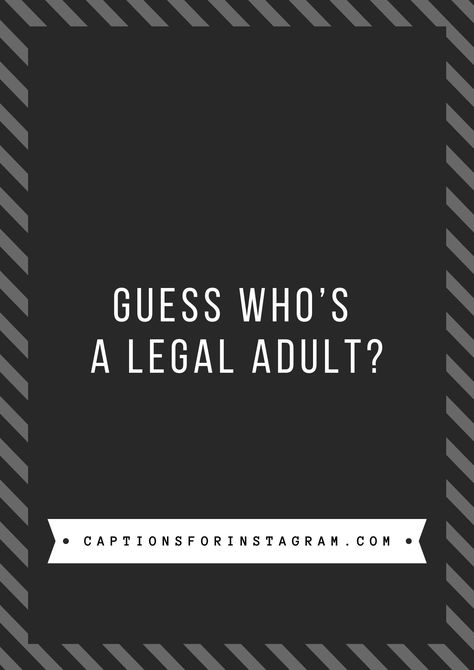 Guess who’s a legal adult - 18th Birthday Captions   #birthday #birthdaygirl #birthdaycake #birthdayparty #birthdayboy #birthdaygift #birthdays #birthdaypresent #birthdaycelebration #birthdayweekend #birthdaymonth #birthdayfun #birthdaybash #birthdaydinner #birthdaycakes #birthdaygifts #birthdaycard #birthdayparties #birthdaytrip #captions #captionsforinstagram #captionideas #bio #trending My 18th Birthday Quotes, 18th Birthday Quotes Instagram, 18th Birthday Message For Debutant, Eighteen Birthday Captions, Debut Caption, 18th Birthday Captions, 18th Birthday Quotes Funny, Birthday Caption For Brother, Birthday Sentence