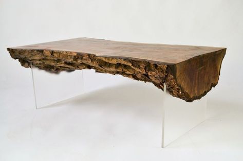 20+ Best Live Edge Coffee Tables (Designs & More) Wood Slice Coffee Table, Log Coffee Table, Log Table, English Walnut, Live Edge Furniture, Low Coffee Table, Live Edge Coffee Table, Artisan Furniture, Unique Coffee Table