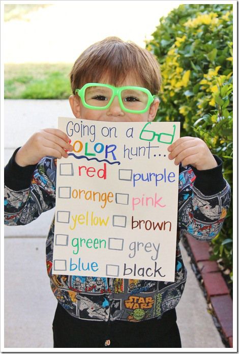 Goin' on a Color Hunt Back To School Movement Activities, Color Unit Preschool Activities, Whole Group Prek Activities, Color Games Preschool, Color Scavenger Hunt Preschool, Shape Hunt, Ide Jurnal, Letter Hunt, Color Hunt