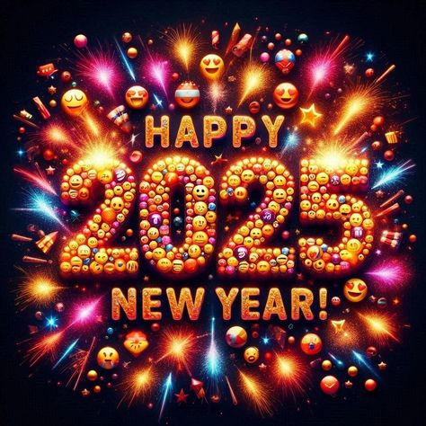 happy new year emoji 2025 Happy New Year 2025 Facebook Cover, 2025 Facebook Cover, New Year Emoji, Happy New Year Emoji, Emojis Aesthetic, 2025 Images, Happy New Year Images, New Year Images, Copy And Paste