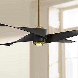 Brass Ceiling Fan, Ceiling Fan Makeover, Large Ceiling Fans, Best Ceiling Fans, Contemporary Ceiling Fans, Ceiling Fan Design, Black Ceiling Fan, Minka Aire, Dimmable Led Lights