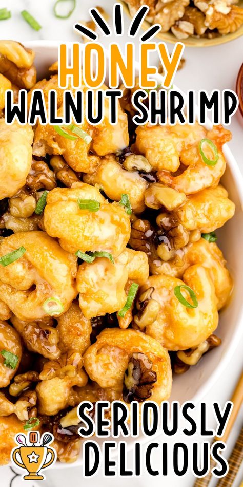 Crispy Honey Walnut Shrimp combines sweet honey glaze with crunchy walnuts for a restaurant-quality dish made at home. Perfect for any occasion, this easy recipe will quickly become a family favorite. Honey Shrimp, Walnut Shrimp, Honey Walnut, Honey Walnut Shrimp, Shrimp Dinner, Healthiest Seafood, Asian Inspired Recipes, Shrimp Dishes, Gourmet Cooking