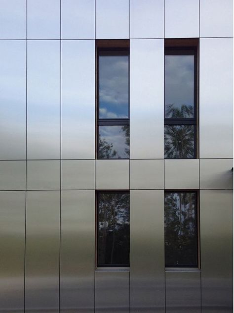 Aluminium Composite Panel Design, Metal Panels Architecture, Industrial Facade Design, Metal Panels Facade, Renovation Facade, Rainscreen Cladding, Facade Panel, Aluminium Cladding, Metal Facade