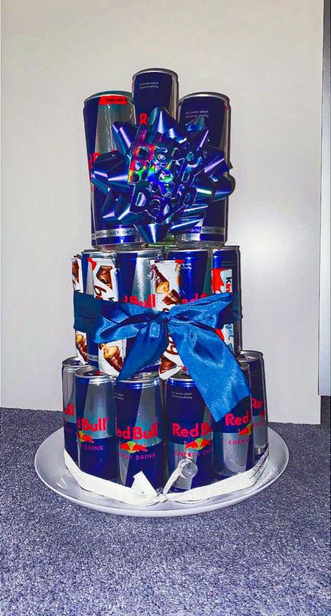 Redbull Birthday Gifts, Red Bull Can Ideas, Redbull Cake Ideas, Redbull Bouquet, Redbull Cake, Red Bull Cake, Leg Muscle Exercises, Muscle Exercises, Red Bull Drinks