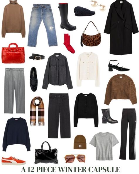 A 12 Piece Carolyn Bessette-Kennedy Style Fall Capsule Wardrobe - livelovesara Casual Capsule Wardrobe Winter 2024, Winter Packing Capsule, Winter 2024 Capsule Wardrobe, Clean Look Outfit, Grey Denim Shirt, Capsule Wardrobe Winter, Wardrobe Organization, Mom Uniform, Capsule Wardrobe Casual