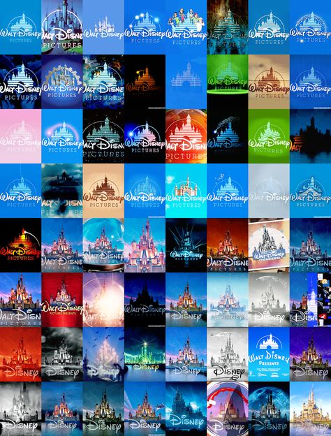 64 variations of the Walt Disney Pictures intro. From The Black Cauldron (1985) to Cinderella (2015) Animation Disney, Images Disney, Wallpaper Disney, Karakter Disney, Disney Facts, Disney Jokes, Disney Princess Wallpaper, Walt Disney Pictures, Pinturas Disney