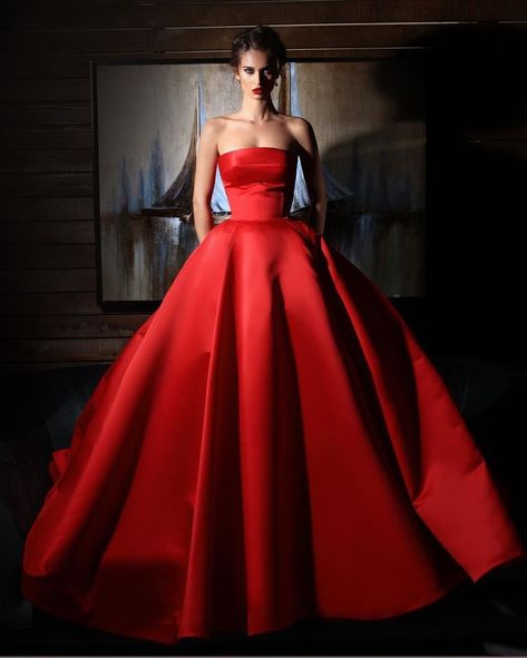 Red Prom Dresses Long Elegant, Poofy Prom Dresses, Dresses Long Elegant, Poofy Dress, Red Ball Gown, Beautiful Evening Gowns, Fancy Gowns, Classy Prom Dresses, Red Wedding Dresses