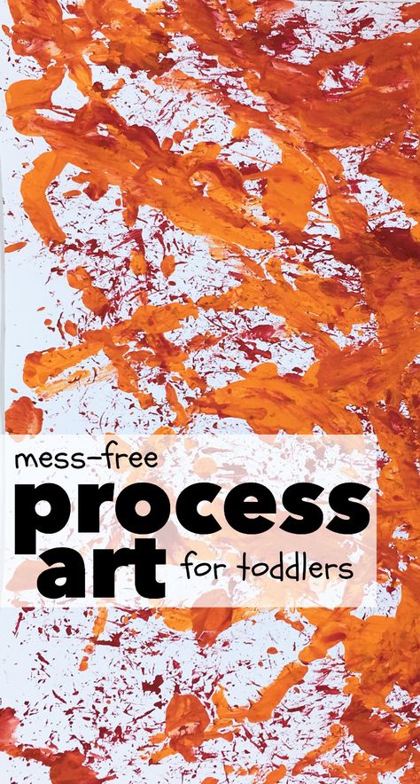 Mess-Free Process Art for Toddlers:  So simple and a great way to incorporate art and movement! Process Art For Toddlers, Process Art Preschool, Art For Toddlers, Open Ended Art, Sensory Art, Toddler Art Projects, Toddler Arts And Crafts, Preschool Art Activities, Art Therapy Activities