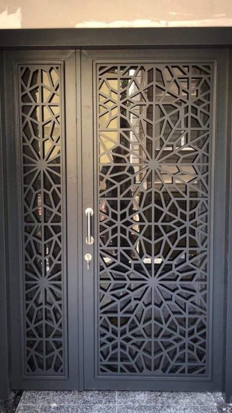 Door And Window Design, Modern Exterior Doors, Grill Gate Design, Metal Doors Design, Steel Door Design, Main Entrance Door Design, Iron Door Design, Steel Gate Design, Grill Door Design