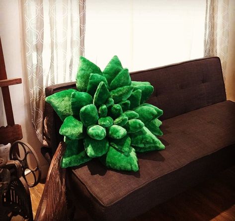 How to Make a Giant Succulent 3D Pillow (With Pattern). In this step-by-step tutorial, you'll learn how to sew a giant succulent 3D floor and sofa pillow for your home. This guide provides you with the patterns you'll need and tips for creating each layer of this plush pillow. Plant Pillow, Bookshelf Insert, Succulent Pillow, Brick Paper, Make A Book, Baby Quilt Pattern, Book Nook, Diy Pillows, Diy Book