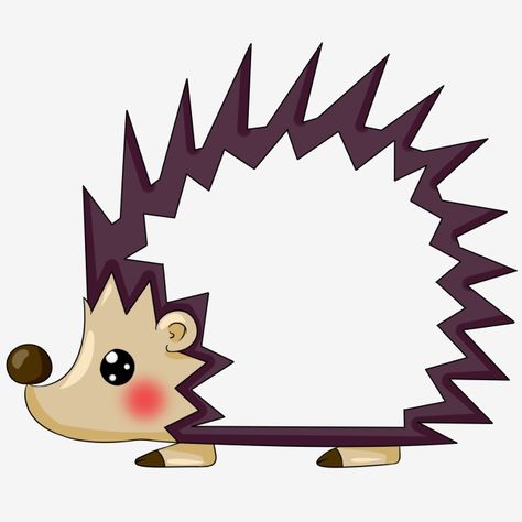 Hedgehog Cartoon, Hedgehog Clipart, Border Illustration, Hedgehog Illustration, Hedgehog Birthday, Simple Border, Alphabet Kindergarten, Illustration Simple, Family Theme