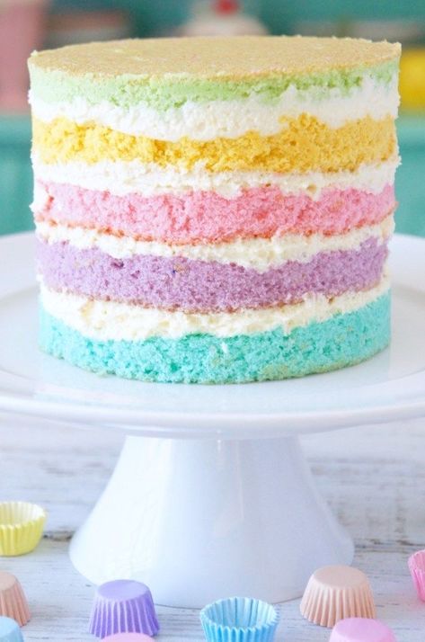 Pastel Rainbow Cake, Pastel Cakes, Pastel Party, Barbie Birthday, Ice Cream Party, Unicorn Birthday Parties, Rainbow Cake, Savoury Cake, Tips And Advice