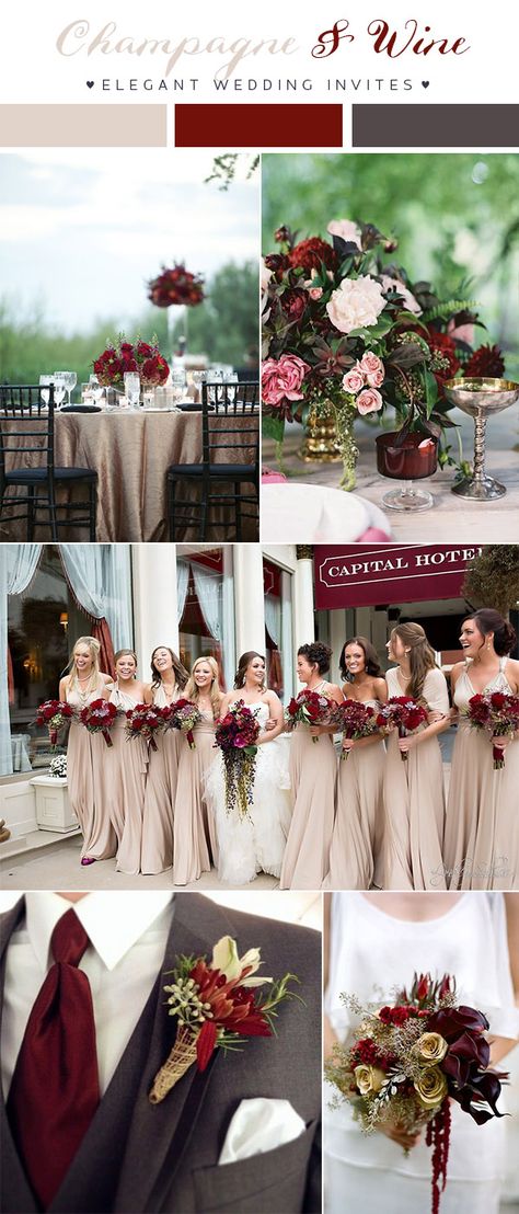 Burgundy Centerpieces, Wedding Color Schemes Winter, Gray Wedding Colors, Fall Wedding Color Schemes, Wedding Color Combinations, Wedding Colors Red, Wedding Decorating, Wedding Color Combos, Winter Wedding Colors