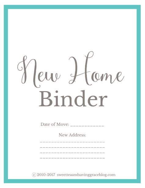 New Home Binder, Home Binder Printables, Moving Binder, Real Estate Closing Gifts, Binder Printables, New Home Buyer, Home Binder, First Home Buyer, Binder Organization