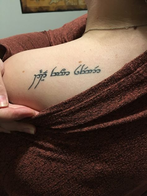 Elvish script tattoo Elvish Script Tattoo, Elvish Script, Elvish Tattoo, Script Tattoo, Tattoo Script, I Tattoo, Tattoo Quotes, Tattoo Ideas, Tattoos