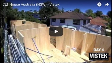 Australian CLT House (NSW) Clt House, Cross Laminated Timber, Timber Projects, Mass Timber, House Australia, Structural Design, Timber House, Structural Engineering, Time Lapse