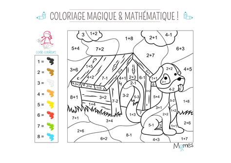 Ce petit compagnon a bien besoin de résoudre quelques additions pour reprendre de la couleur ! Colour By Number Addition, Colour By Number, Mental Maths Worksheets, Printable Puzzles For Kids, Printable Math Worksheets, Subtraction Worksheets, Addition Worksheets, Free Math Worksheets, 1st Grade Worksheets