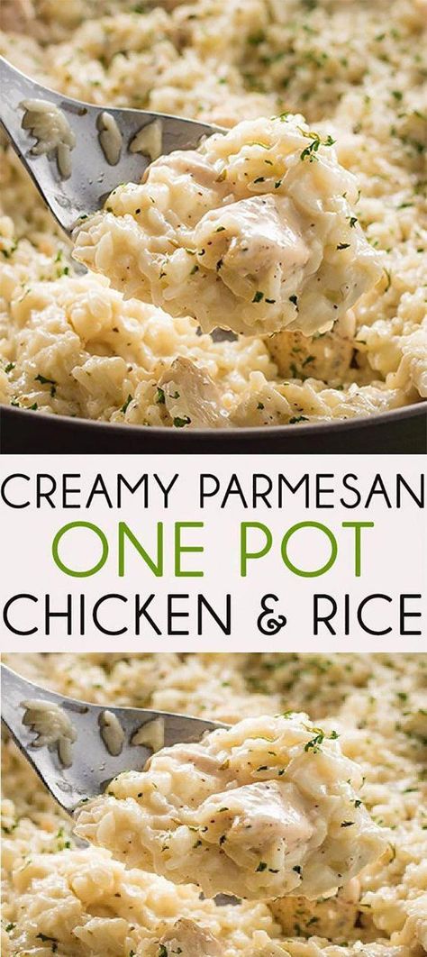 Chicken Broth And Chicken Recipes, Rice And Chicken Broth Recipes, Recipes With Chicken And White Rice, Bagged Rice Recipes, Working Mom Recipes Dinners, Creamy Parmesan One Pot Chicken And Rice, Creamy White Rice, Use Up Chicken Broth, Chicken Broth Meals