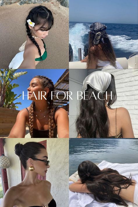 Hairstyle ideas for beach szn #HairForBeach #Ocean #Lake #Water #SummerHairstyles Hair Pool Style, Beach Hairstyles Black Hair, Beach Hairstyles For Medium Length Hair, Hair For Cruise, After Swimming Hairstyles, Hairstyles For Getting In Water, Hawaiian Hairstyles Braids, Beach Trip Hairstyles, Beach Hairstyles For Long Hair Summer