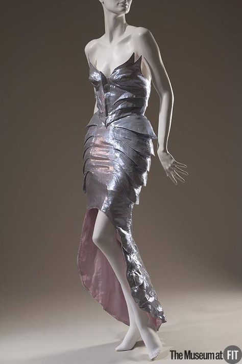 Thierry Mugler evening dress, "Les Atlantes" collection 1989. From the collection of The Museum at FIT. Glamour and fantasy are hallmarks of Thierry Mugler’s designs. Fashion History Timeline, Fairytale Fashion, Evening Gown Dresses, Fashion Institute, Couture Mode, Futuristic Fashion, فستان سهرة, 1980s Fashion, Thierry Mugler