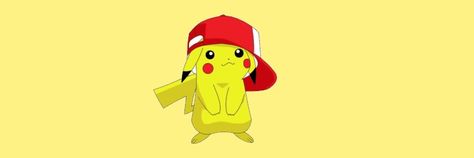 Twitter Header Cartoon, Strangled Red, Pokemon Banner, Yellow Pikachu, Profile Banners, Cartoon Pokemon, Yellow Banner, Ash And Misty, Banner Red