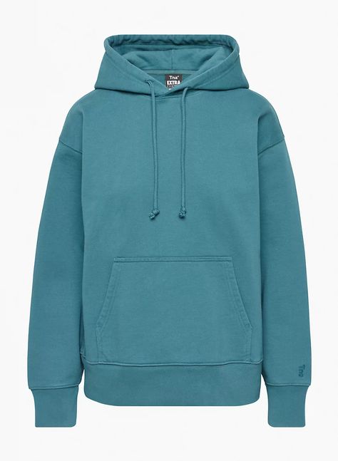 Tna Extra Fleece Boyfriend Hoodie - Slate Teal Denim Vans, Go Big Or Go Home, Boyfriend Hoodie, Denim Short Dresses, Boyfriend Fit, Sweater Pants, Sweater Blouse, Denim Pant, Fleece Hoodie