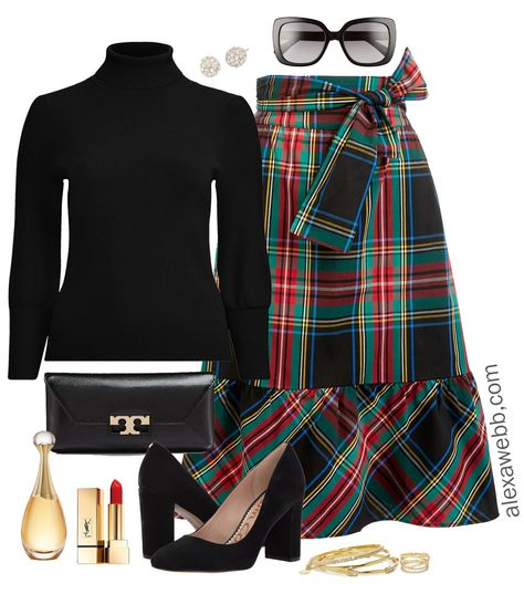 Plus Size Plaid Christmas Outfits - Plus Size Holiday Outfit Ideas - Plus Size Fashion for Women - alexawebb.com #plussize #alexawebb Plaid Christmas Outfit, Korean Plus Size Fashion, Trendy Party Outfits, Winter Party Outfit, Holiday Outfits Women, Christmas Outfits Women, Design Moda, Holiday Outfit, Plus Size Fashion For Women