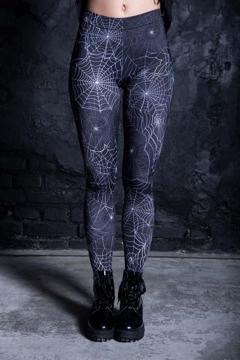 Leggings with Spider Web gothic leggings goth leggings | Etsy Goth Leggings, Witch Clothing, Gothic Leggings, Leggings Plus Size, Pole Wear, Goth Clothing, Black Milk Clothing, Womens Leggings, Fashion Now