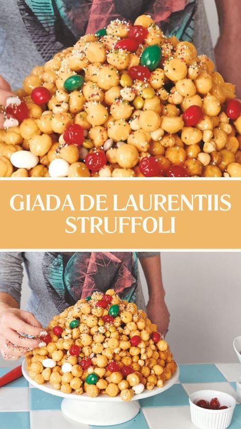 Giada De Laurentiis Struffoli Giada Dessert Recipes, Struffoli Recipe Italian Giada, Italian Struffoli Recipe, Struffoli Recipe Italian, Struffoli Recipe, Giada De Laurentiis Recipes, Giada Recipes, Seven Fishes, Italian Recipe