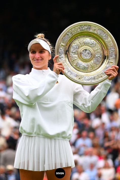 Marketa Vondrousova wins 2023 Wimledon Title.

Marketa Vondrousova became the first unseeded player to win the Wimbledon women's singles title as Ons Jabeur's wait for a major goes on.

(@bbcsport) Tennis Wimbledon, Tennis Uniforms, Tennis Lifestyle, New Movie Images, Wta Tennis, Wimbledon Tennis, Track And Field Athlete, Tennis Outfits, Lawn Tennis