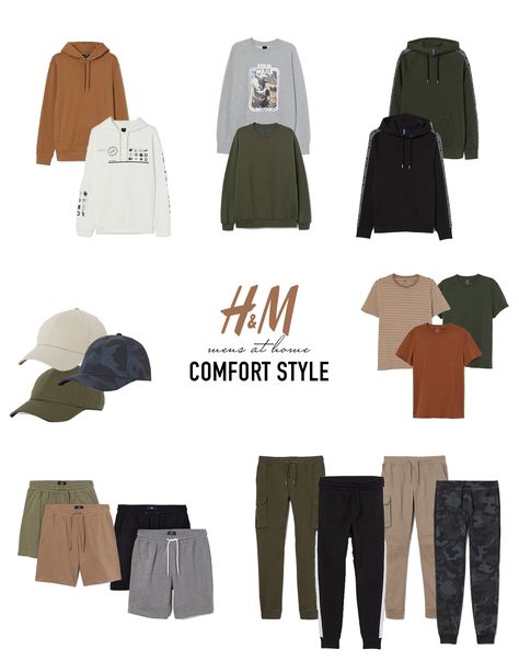 Men H&m Outfits, Minimalist Comfortable Style, Hm Men Outfits, H M Men Outfits, Home Outfit Men, Casual H&m Streetwear Outerwear, H&m Clothes, H&m Hoodie Men, Capsule Wardrobe Men