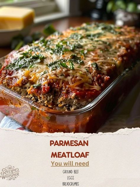 Recipe Whisper Recipe Whisper, Parmesan Meatloaf, Meatloaf Ingredients, Dried Basil, Dried Thyme, 1 Pound, Bread Crumbs, Meatloaf, Thyme