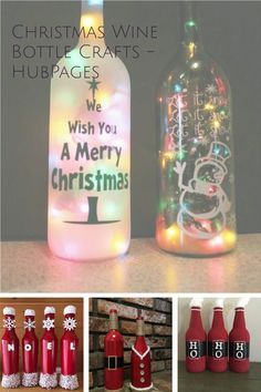 Wine Bottle Cricut Projects, Diy Christmas Bottles Decor, Christmas Wine Bottle Crafts, Christmas Wine Bottle Crafts Diy, Empty Wine Bottle Crafts, Old Liquor Bottles, Cricut Products, Large Wine Bottle, Wine Bottle Crafts Christmas