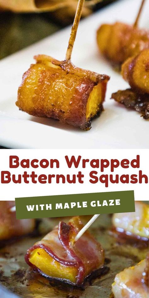 Squash Appetizer, Butternut Squash Appetizer, Squash Bites, Butternut Squash Cookies, Squash Appetizers, Appetizer For Thanksgiving, Butternut Squash Bacon, Easy Delicious Appetizers, Flexitarian Recipes